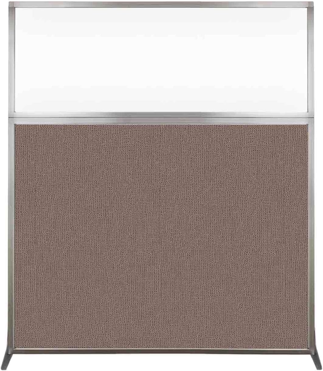 Versare Hush Screen Portable Room Divider | Workstation Wall Divider | Freestanding Privacy Hush Panels | Clear Windows | Fabric Office Divider Screen | Great for Room Separation