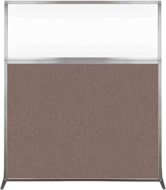Versare Hush Screen Portable Room Divider | Workstation Wall Divider | Freestanding Privacy Hush Panels | Clear Windows | Fabric Office Divider Screen | Great for Room Separation