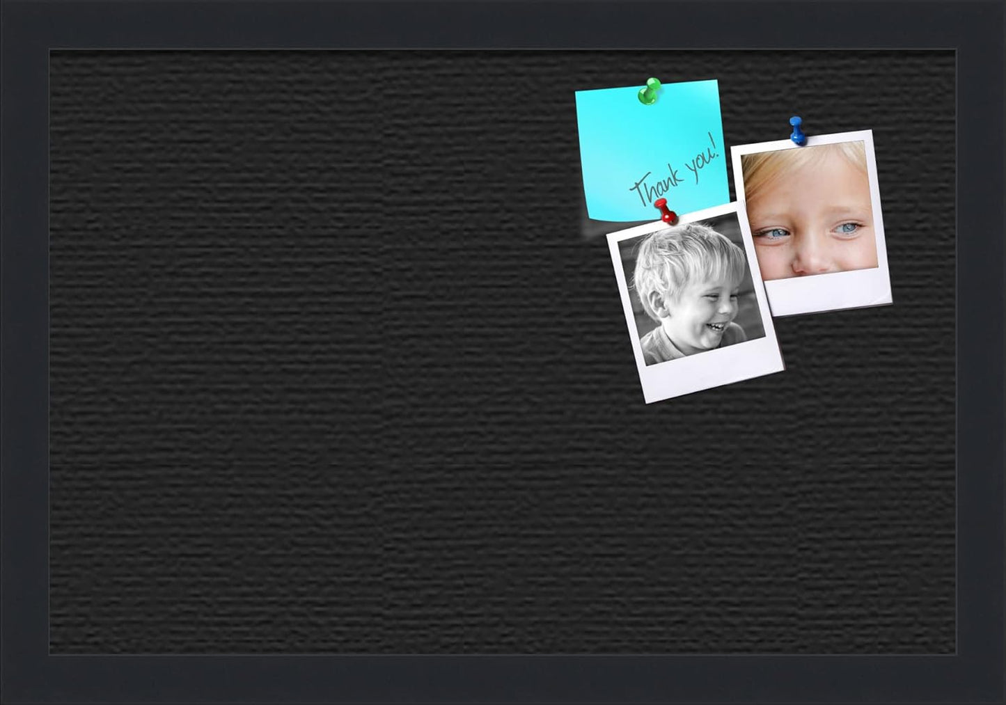 PinPix 18x12 Inch Cork Bulletin Board. This Decorative Framed Pin Board Comes with Desert Pastel Design and a Satin Black Frame. Ideal for Home Office Decor or Message Board (PinPix-1815)