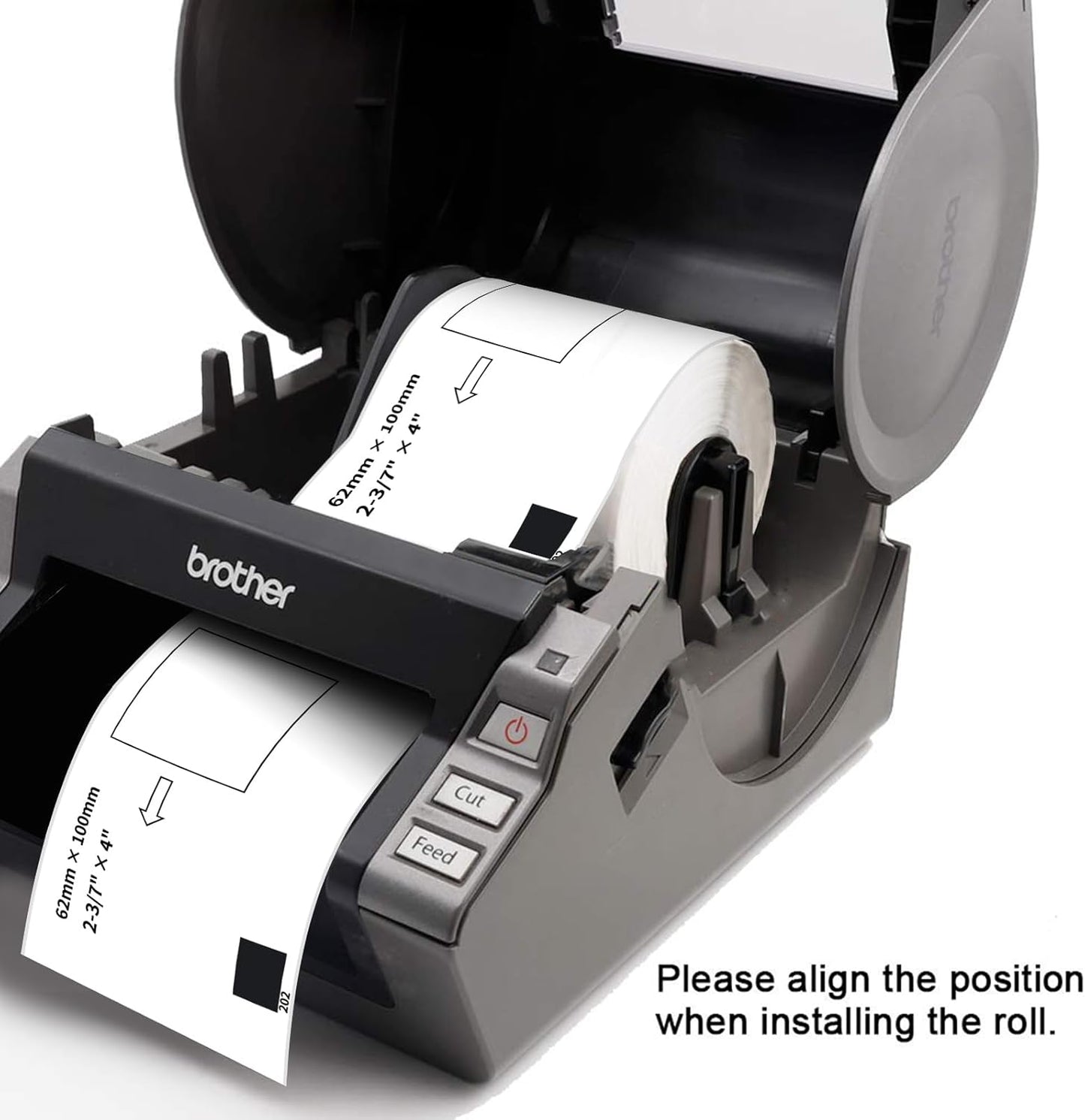 Compatible Shipping Labels Replacement for DK-1202 (2.4" x 3.9"), Use with Brother QL Label Printers (12 Rolls + 1 Reusable Cartridges, 300 Labels/Roll)