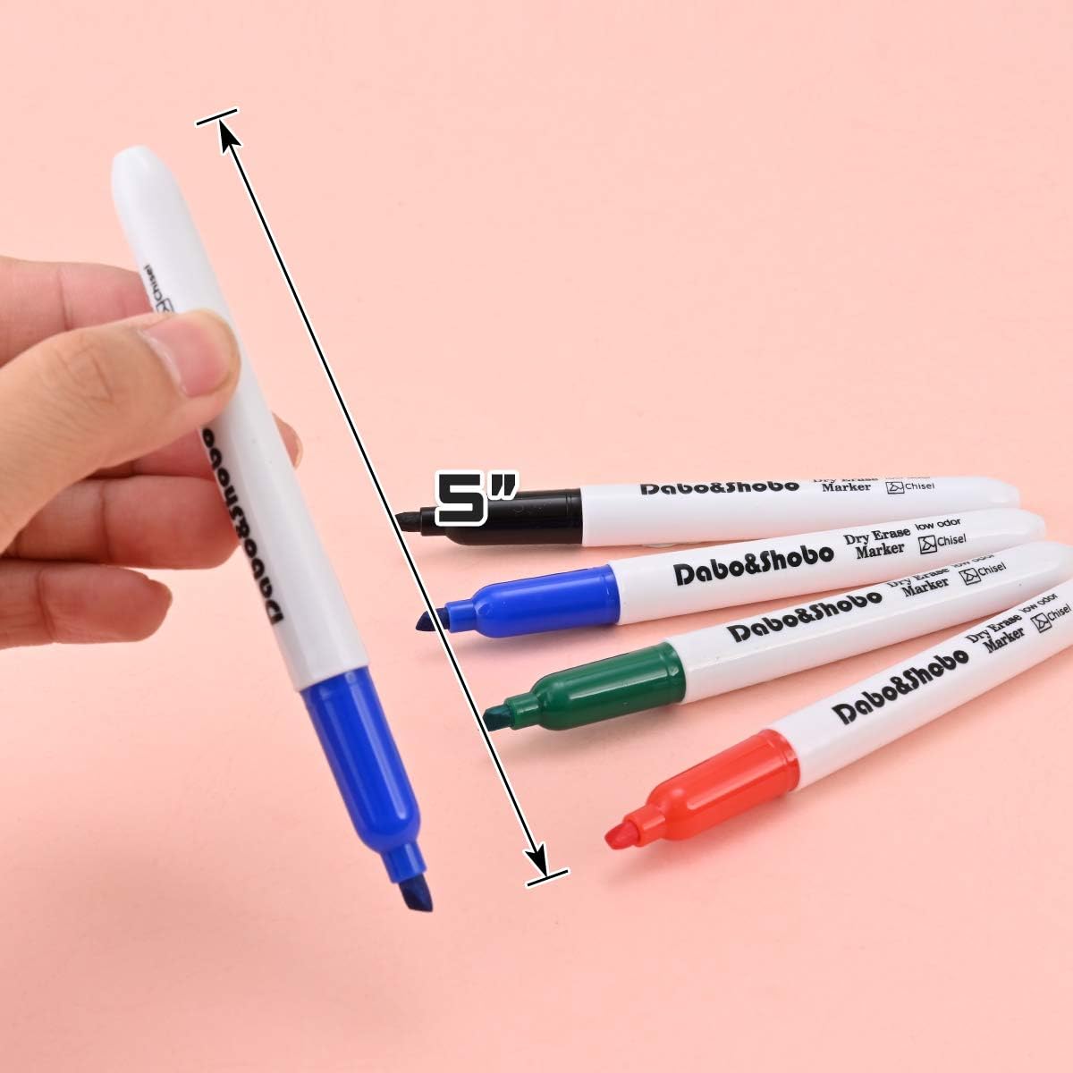 Dabo&Shobo White Board Markers-72 Pcs 4 Color Fine Tip Whiteboard Markers，Perfect for Writing on Whiteboard Mirrors Glass for School Office Home…