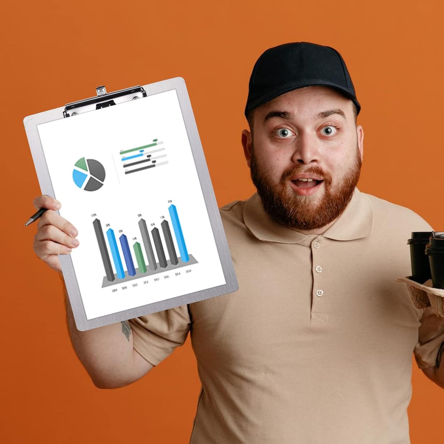 304 Stainless Steel Metal Dry Erase Clipboards with Pen Holder,Double-Sided Anti-Fingerprint White Board,Letter Size(Not to be adsorbed by Magnets)