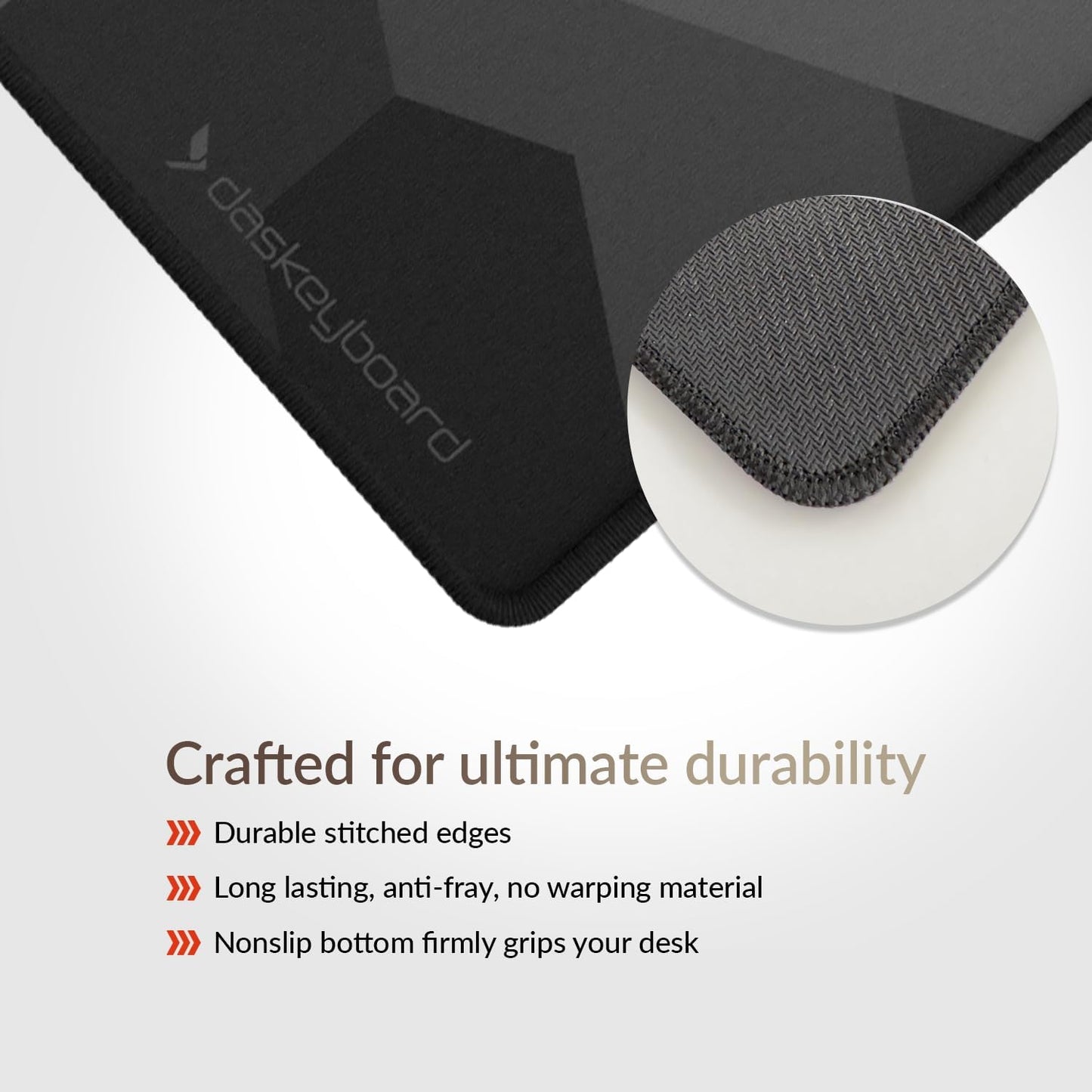 Das Keyboard Large Gaming Mouse Pad Desk Mat with Stitched Edge - Non Slip Base - Waterproof - Premium Cloth Mousepad for Home Work Gaming - Cyber Shadow Camo