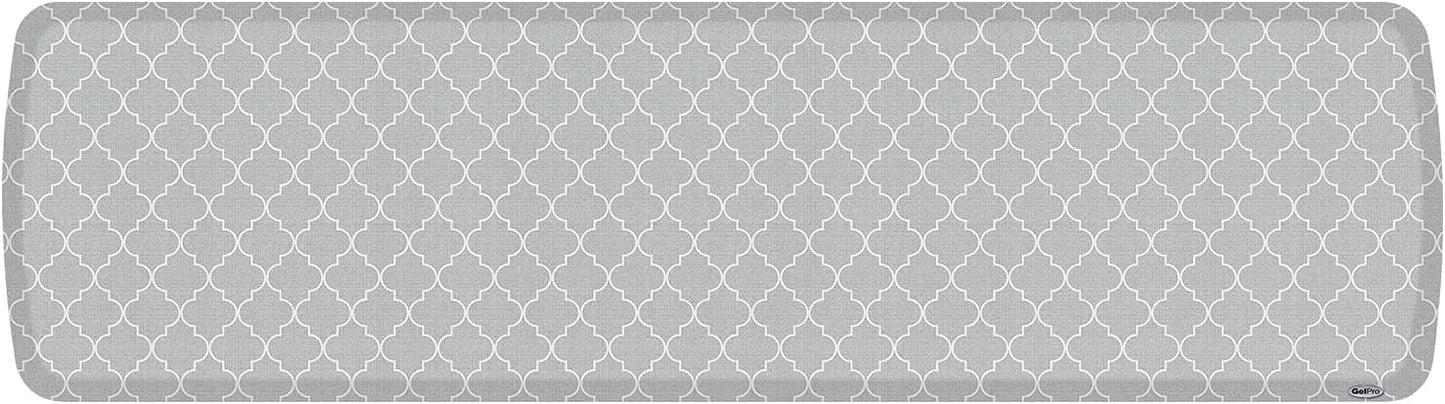 GelPro Elite Premier Anti-Fatigue Kitchen Comfort Floor Mat, 20x72, Trellis Grey Haze Stain Resistant Surface with Therapeutic Gel and Energy-Return Foam for Health & Wellness