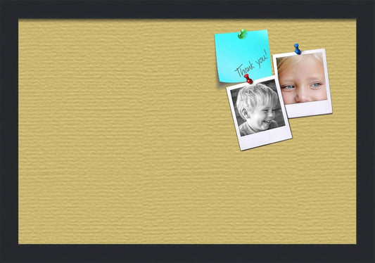 PinPix 18x12 Inch Cork Bulletin Board. This Decorative Framed Pin Board Comes with Honey Pastel Design and a Satin Black Frame. Ideal for Home Office Decor or Message Board (PinPix-1810)