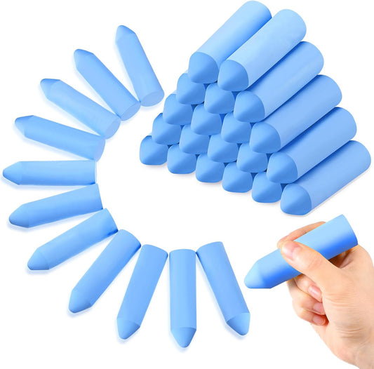 Fulmoon 40 Pcs Jumbo Sidewalk Chalk for Kids Outdoor Art Non Toxic Large Washable Street Chalk for Adults Drawing Painting Classroom(Blue,Sharp Style)