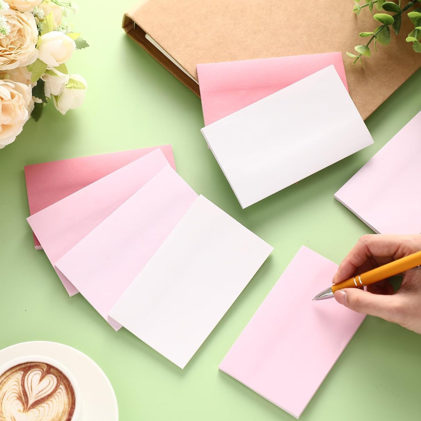 Fainne 8 Pack Sticky Notes Bulk Back to School Supplies Self Stick Note Pads Paper Memo for Office First Day of School Student Teacher Essentials (3x5inch,Light Color)