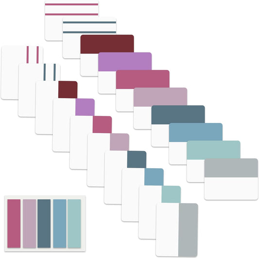 ELII 500 PCS Sticky Index Tabs 2 Inch Book Tabs,Page Markers File Tabs Self Adhesive, Labels for Pages Notebooks