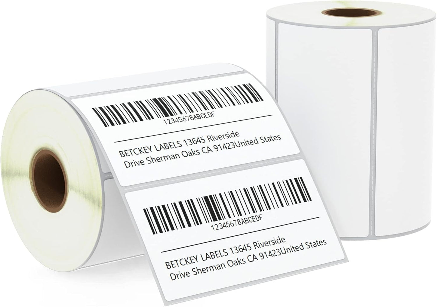 BETCKEY - 4" x 2" (102 mm x 51 mm) Barcode Shipping & Multipurpose Labels Compatible with Zebra & Rollo Label Printer,Premium Adhesive & Perforated [2 Rolls, 1500 Labels]