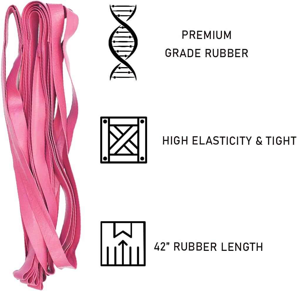 Rubber Bands for 95-96 Gallon Trash Cans - Industrial Strength and Grip - Pro Value - 6 Pack - Red