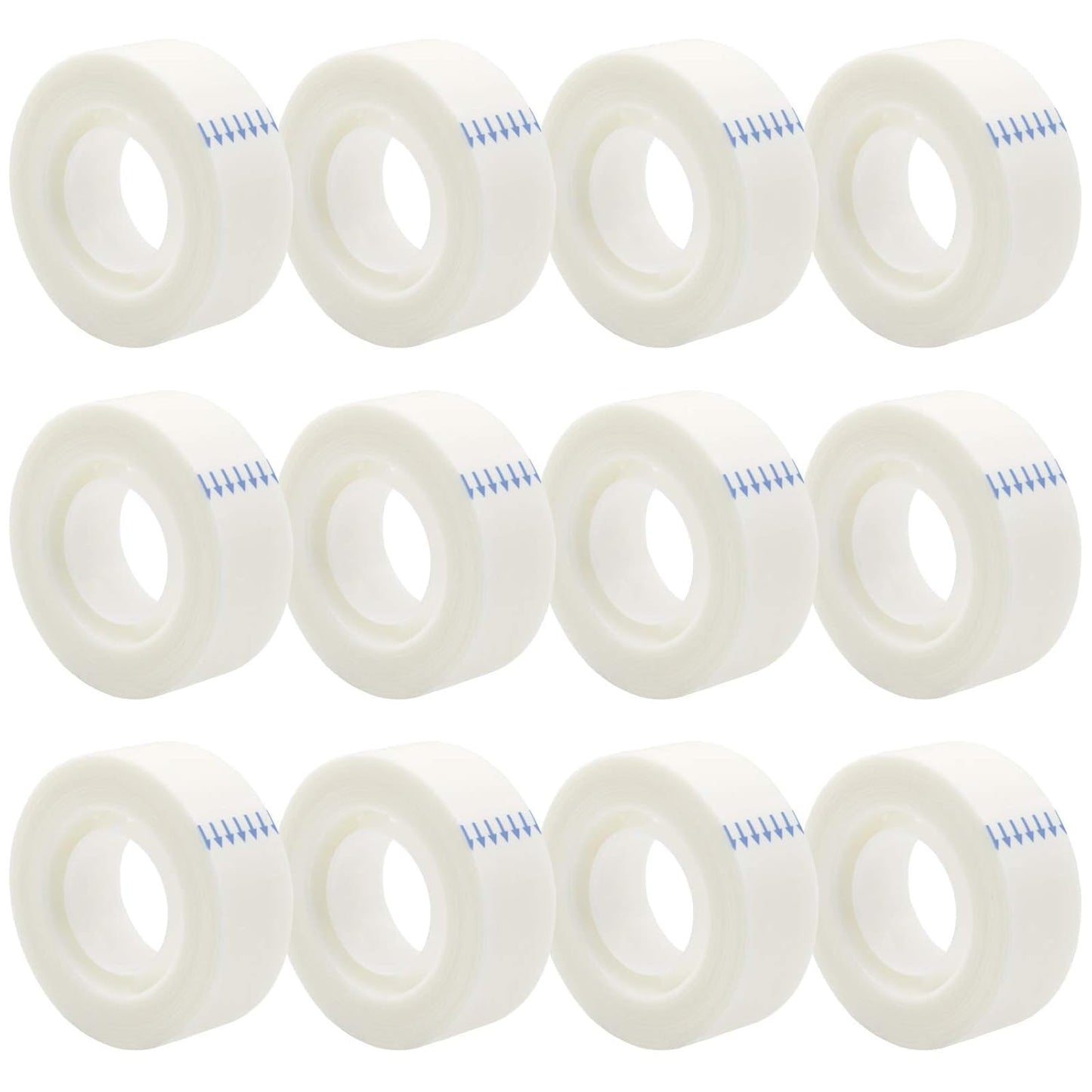 OWLKELA 12 Rolls Matte Adhesive Tape, Matte Finish Invisible Tape, Foggy Translucent Tape Great for Correction and Labeling, Compatible with Standard Tape Dispenser, 0.7 in x 1000 Inches