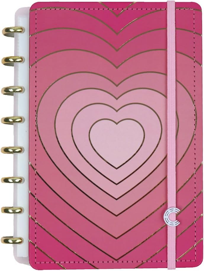 Premium Discbound Notebooks - Plan, Organize, Customize, and Conquer- Discbound Planner with 4 Tab Dividers For Work, School, Journal, or Daily Use - 80 Pages (GOLDEN LOVE, SMALL 5.51 x 7.87 in)