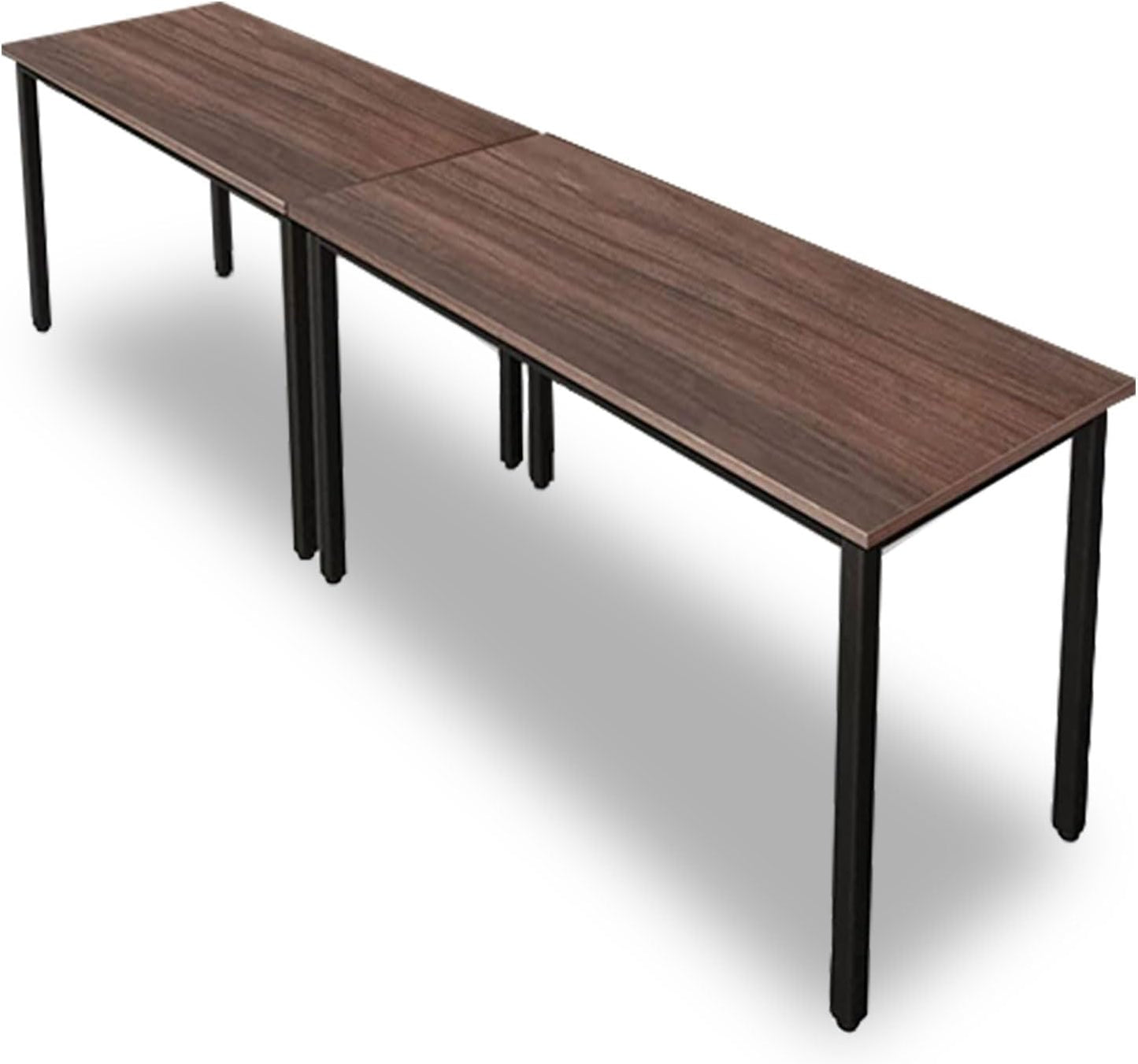 Bonzy Home Conference Tables 9ft Office Computer Desk for Meeting Room Study Writing Printer Podcast Table for 4-8 People Rustic Walnut 2PCS 110.2"x23.6"x29.5"