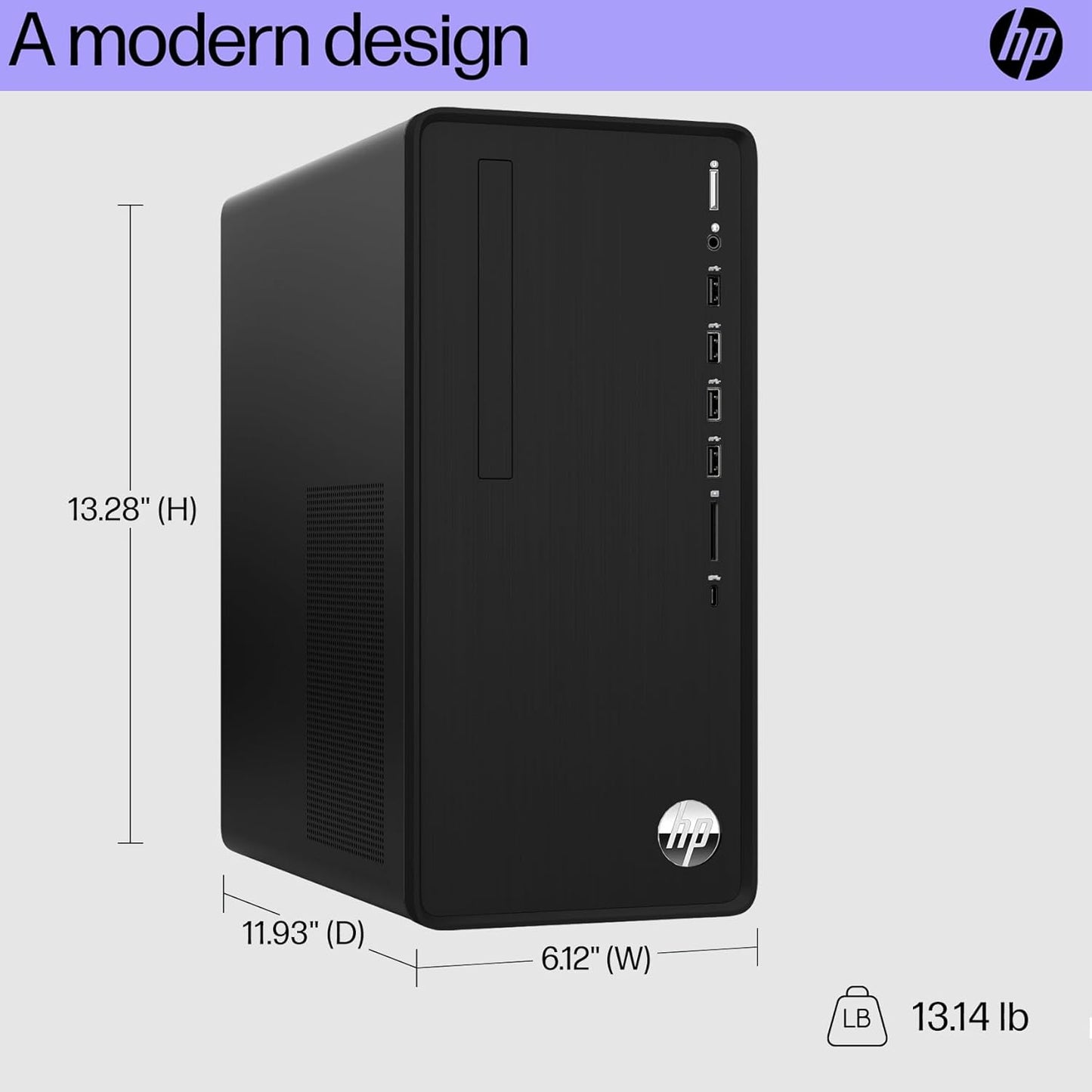 HP Pavilion Tower Desktop Computer, Intel 8-Core i7-10700F up to 4.8GHz, 32GB DDR4 RAM, 1TB PCIe SSD, GeForce GT 610 2GB, WiFi 6, Bluetooth, RJ-45, Type-C, KB & Mouse, Black, Windows 11 Pro, Tichang