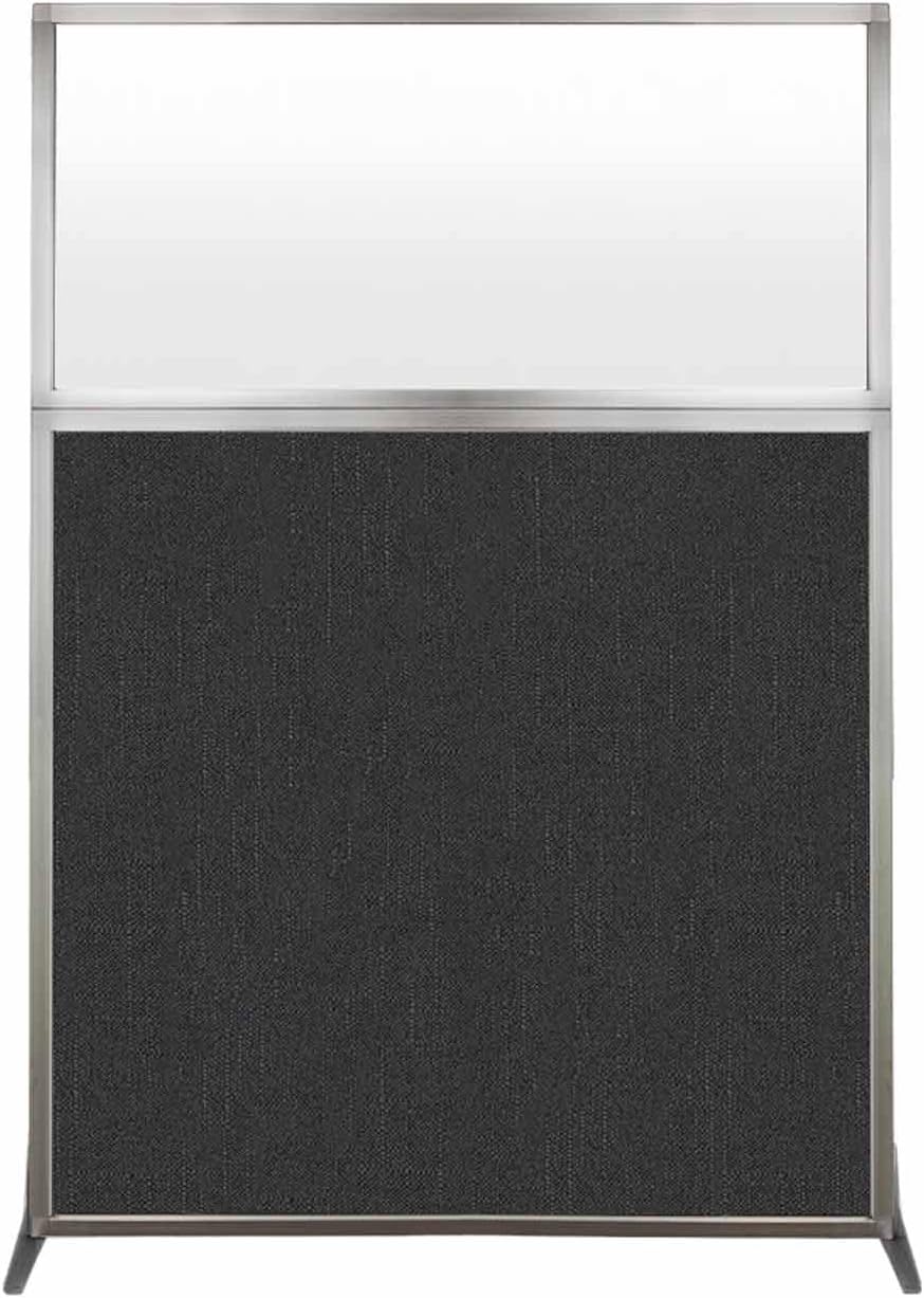 Versare Hush Screen Portable Room Divider | Workstation Wall Divider | Freestanding Privacy Hush Panels | Frosted Windows | Fabric Office Divider Screen | Great for Room Separation