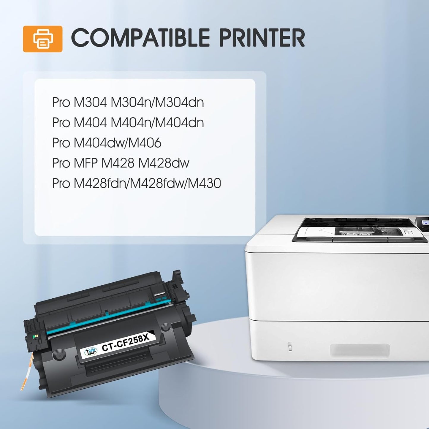 58X 58A CF258X Toner Cartridge Black Compatible Replacement for HP 58X CF258X 58A CF258A Toner Cartridge for HP Laserjet Pro M404n M404dn MFP M428fdw M428fdn M428dw Printer Ink High Yield 4 Pack