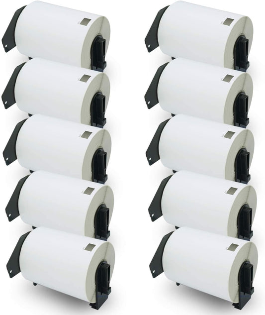 BETCKEY - Compatible Shipping Labels Replacement for Brother DK-1247 (4.07 in x 6.4 in), Use with Brother QL Label Printers [10 Rolls/1800 Labels]