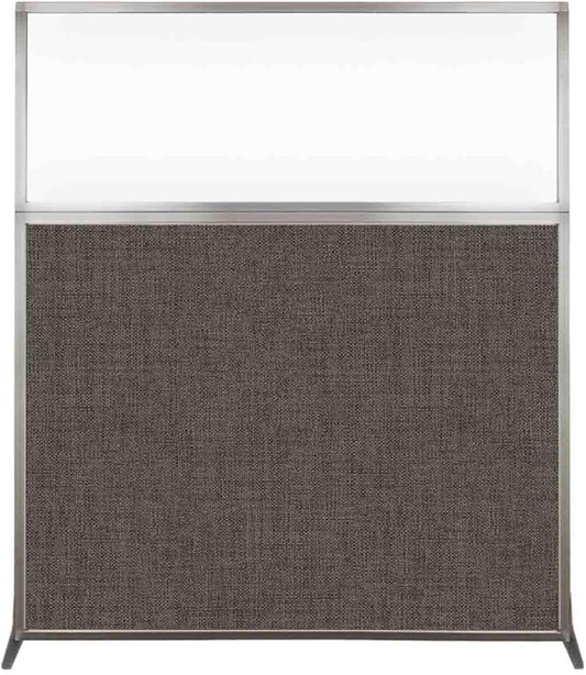 Versare Hush Screen Portable Room Divider | Workstation Wall Divider | Freestanding Privacy Hush Panels | Clear Windows | Fabric Office Divider Screen | Great for Room Separation