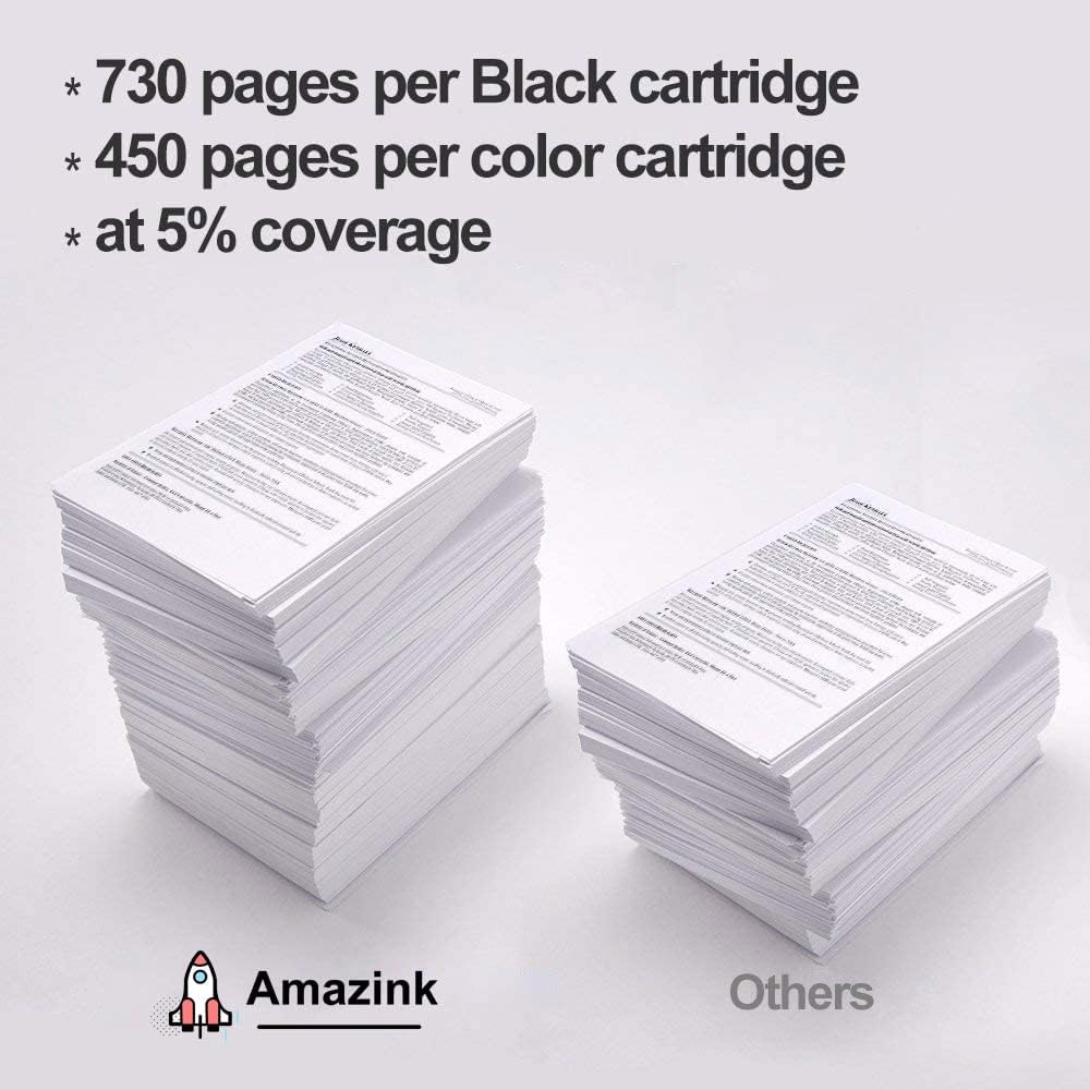 AMAZINK 3 Pack Compatible Inkjet Cartridges Pack 962XL. Includes Cyan, Magenta and Yellow Cartridges. Works Well with Officejet pro 9015e, 9025e, 9010, 9020, 9012, 9013, 9014 Printers