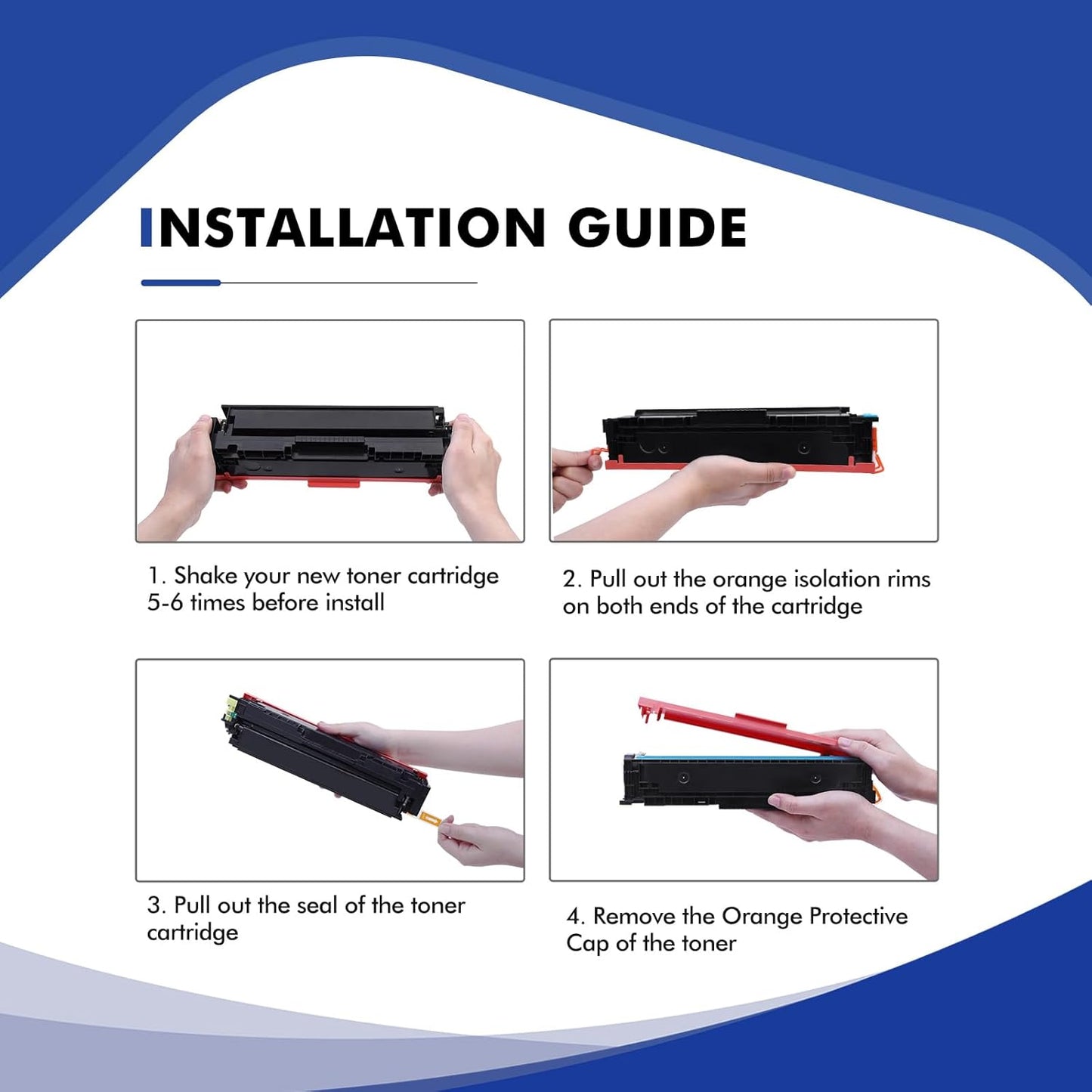 414X Toner Cartridges 4 Pack High Yield MFP M479fdw Compatible Replacment for HP 414X 414A for HP Color Laserjet Pro MFP M479fdw M454dw M479fdn M454dn M479dw Printer Ink (Black Cyan Yellow Magenta)