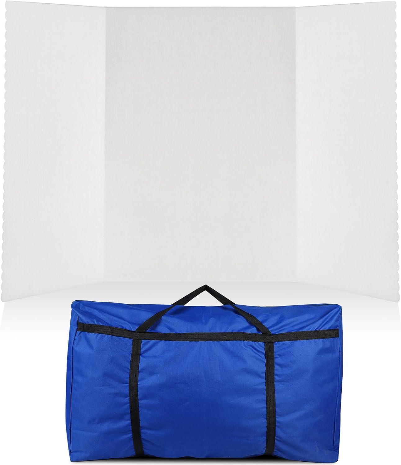 Paterr Trifold Poster Board with Storage Bag, Hook and Loop Fabric, Foldable 3 Panel Presentation Board for Science Fair and Exhibitions(White,72 x 36 Inch)