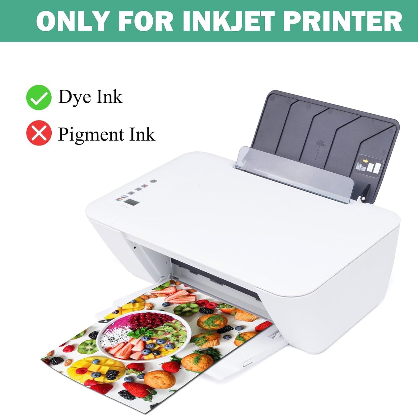 Glossy Photo Paper 4x6, 5x7, 8.5x11, 120 Variety Pack Bulk, Assorted Sizes, Inkjet printer, 52lb/200gsm