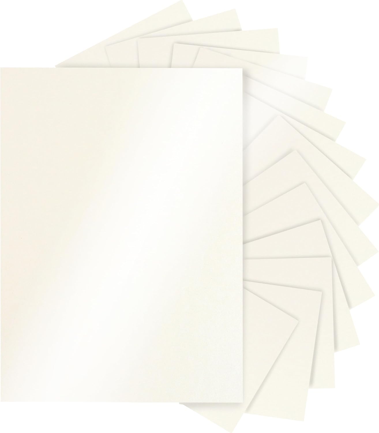 28 Sheets Cream Shimmer Cardstock 8.5 x 11 Off White Paper, 92lb Heavyweight Glossy Paper Card Stock for DIY Cards Making, Business Cards, Wedding Invitations, School Crafting, Menus