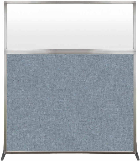 Versare Hush Screen Portable Room Divider | Workstation Wall Divider | Freestanding Privacy Hush Panels | Frosted Windows | Fabric Office Divider Screen | Great for Room Separation
