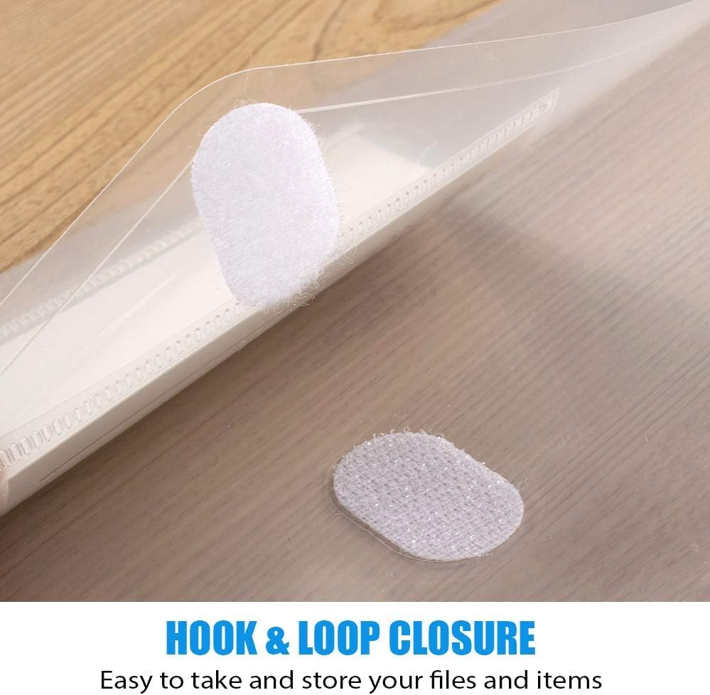 Sooez 36 Pack Plastic Envelopes Poly Envelopes, Clear Document Folders US Letter A4 Size File Envelopes with Label Pocket for School Home Work Office Organization, Clear