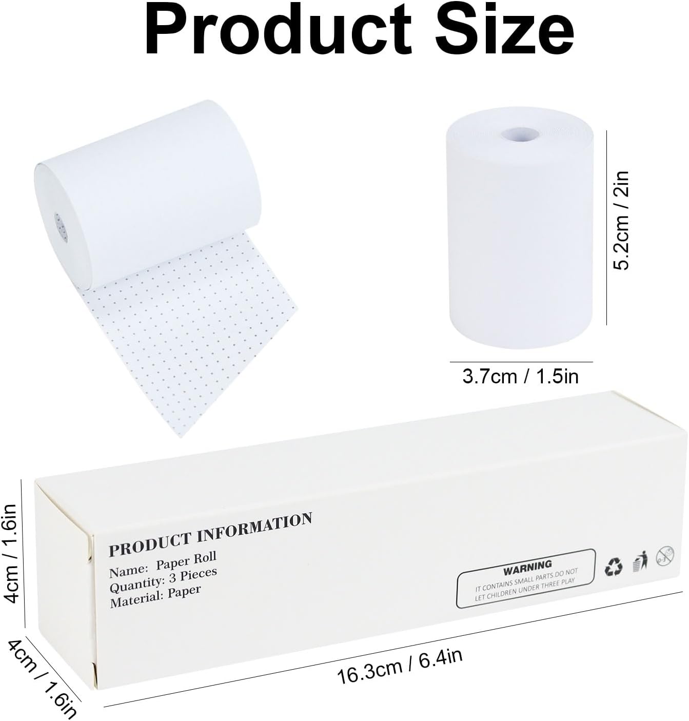 2 Boxes Receipt Paper Rolls, 2 inch 36FT Paper Roll Dispenser Desktop Grocery List Sticky Notes