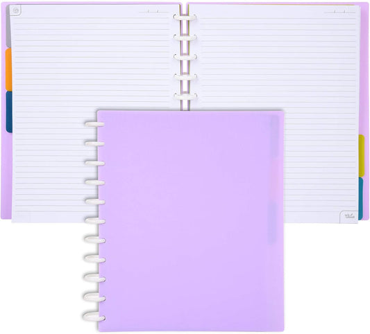 Talia Discbound Notebooks, Planner, Customizable, (Lavender, Letter (8.5in x 11in))