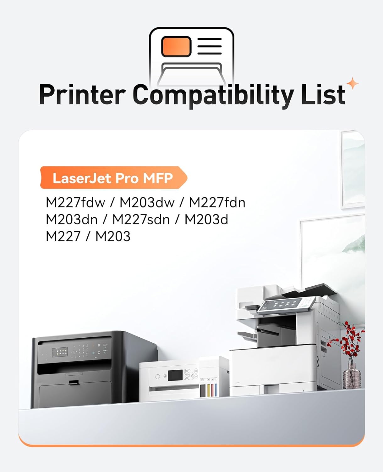 30A Black Toner Cartridge 2-Pack High Yield with Chip Replacement for HP 30A CF230A Toner Cartridges Compatible with HP Laserjet Pro MFP M227fdn M227fdw M227sdn M203dn M203dw M203d M227 M203 Printer