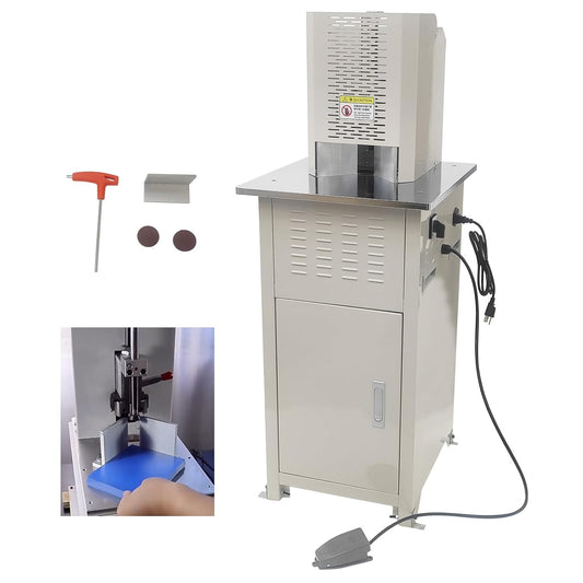 Heavy Duty Electric Round Corner Cutter, 110V Metal Fillet Paper Cutter with R8 R10 R12 R16 R21 Blades, Paper & Card Rounding Machine, Max 2.15in Punching Height for Cards, Books, Documents