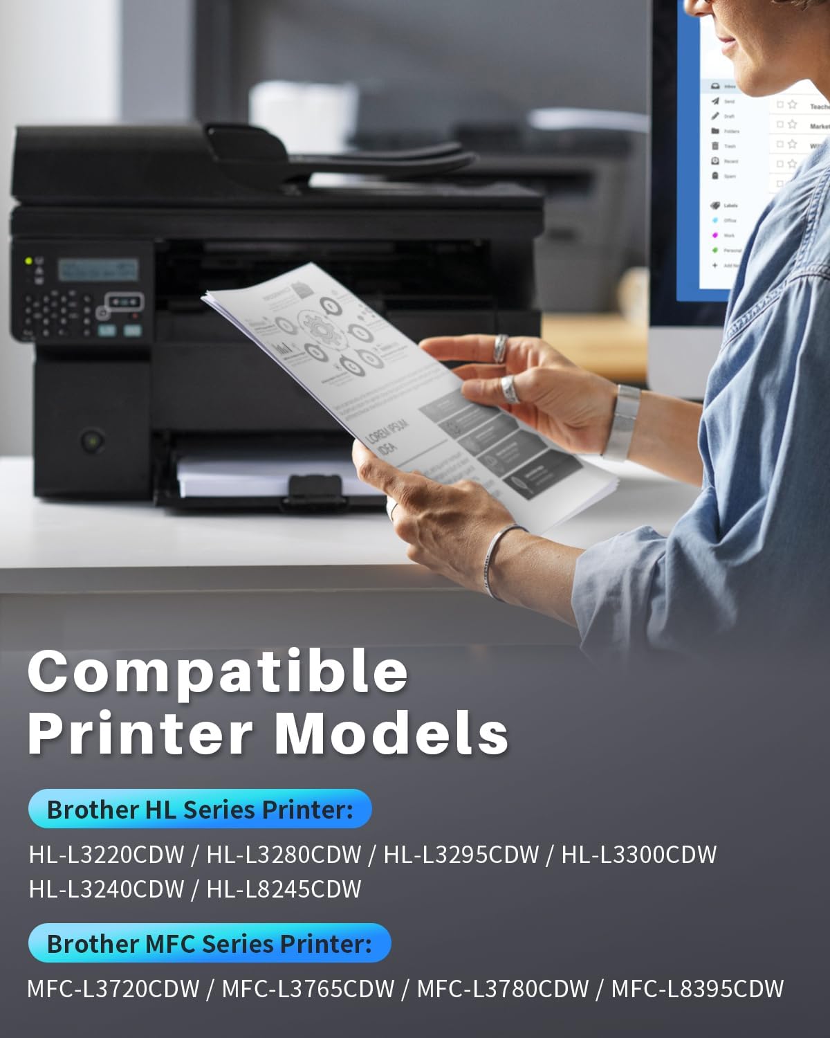 INK4U DR229CL Black Drum Unit Compatible Replacement for Brother DR-229CL DR229 Black Drum Unit for Brother HL-L3220CDW HL-L3280CDW MFC-L3720CDW MFC-L3780CDW HL-L3300CDW HL-L3295CD, 1 Black, No Toner