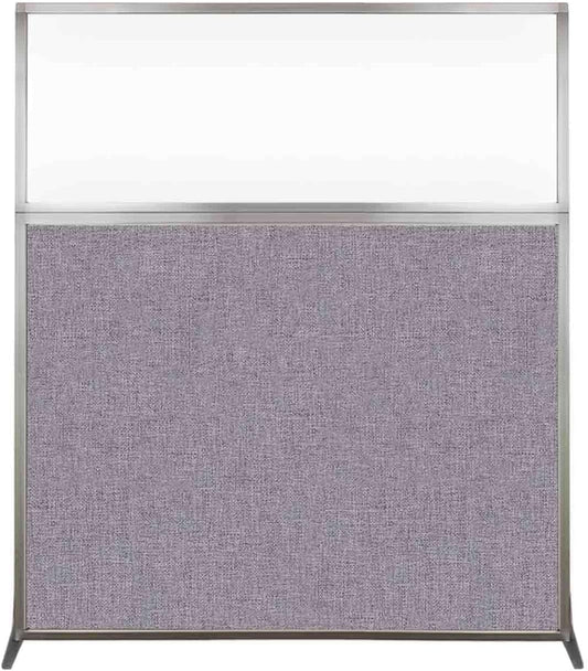 Versare Hush Screen Portable Room Divider | Workstation Wall Divider | Freestanding Privacy Hush Panels | Clear Windows | Fabric Office Divider Screen | Great for Room Separation