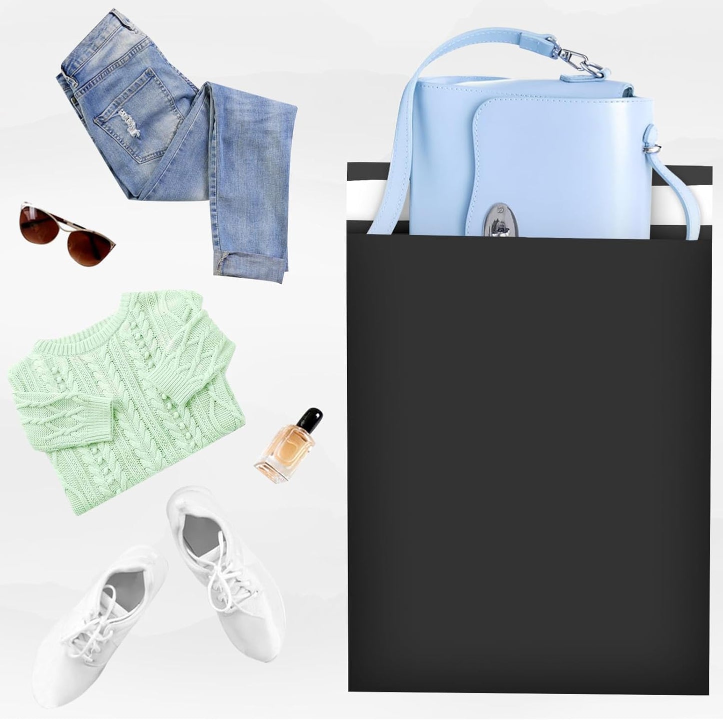 Poly Mailers 14.5x19, Large Poly Mailers 100 Pack, Shipping Mailers with Self Seal Adhesive, Waterproof and Tear-Proof Mailers Poly Bags for Small Business (Black）