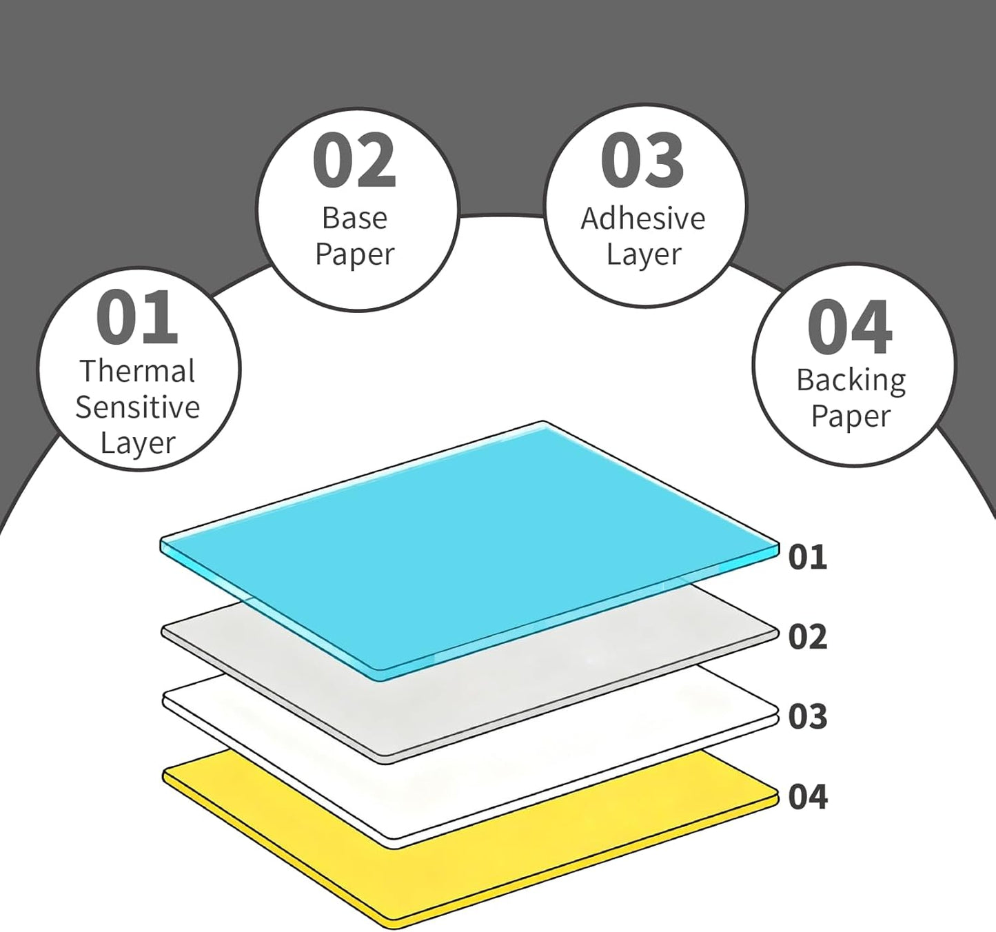 HUOJI 4x6 Thermal Shipping Labels 1000 Labels/2 Rolls (500 Pcs per Roll) Compatible with Rollo, Zebra, MUNBYN, Jadens, Nelko, Commercial Grade