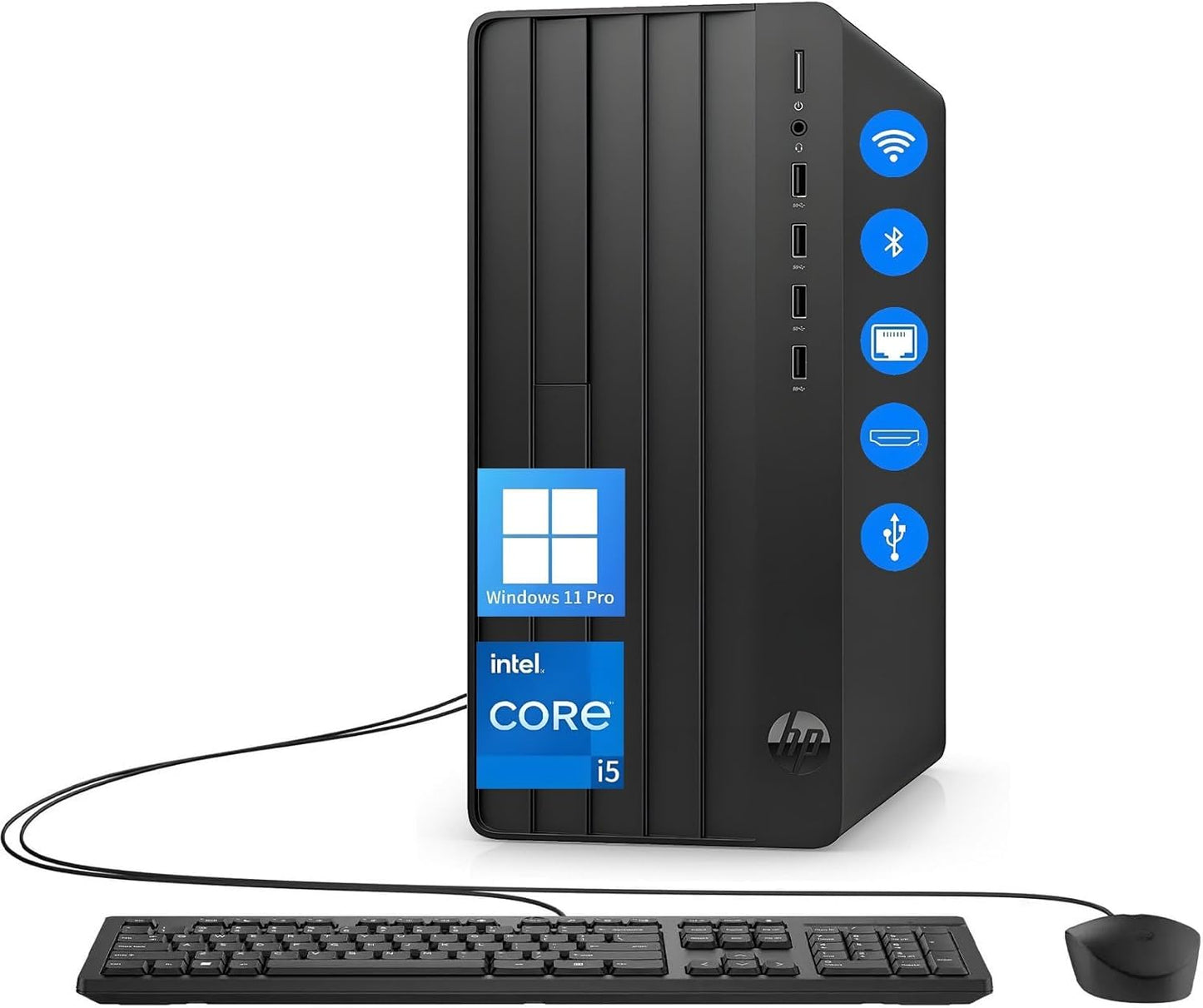 HP Desktop Computers Tower PC for Home Business Student, Intel 6-Core i5-12500 (Beat i7-11700), 64GB DDR4 RAM, 2TB PCIe SSD, WiFi, Bluetooth, RJ-45, Keyboard and Mouse, Windows 11 Pro, Wendbo