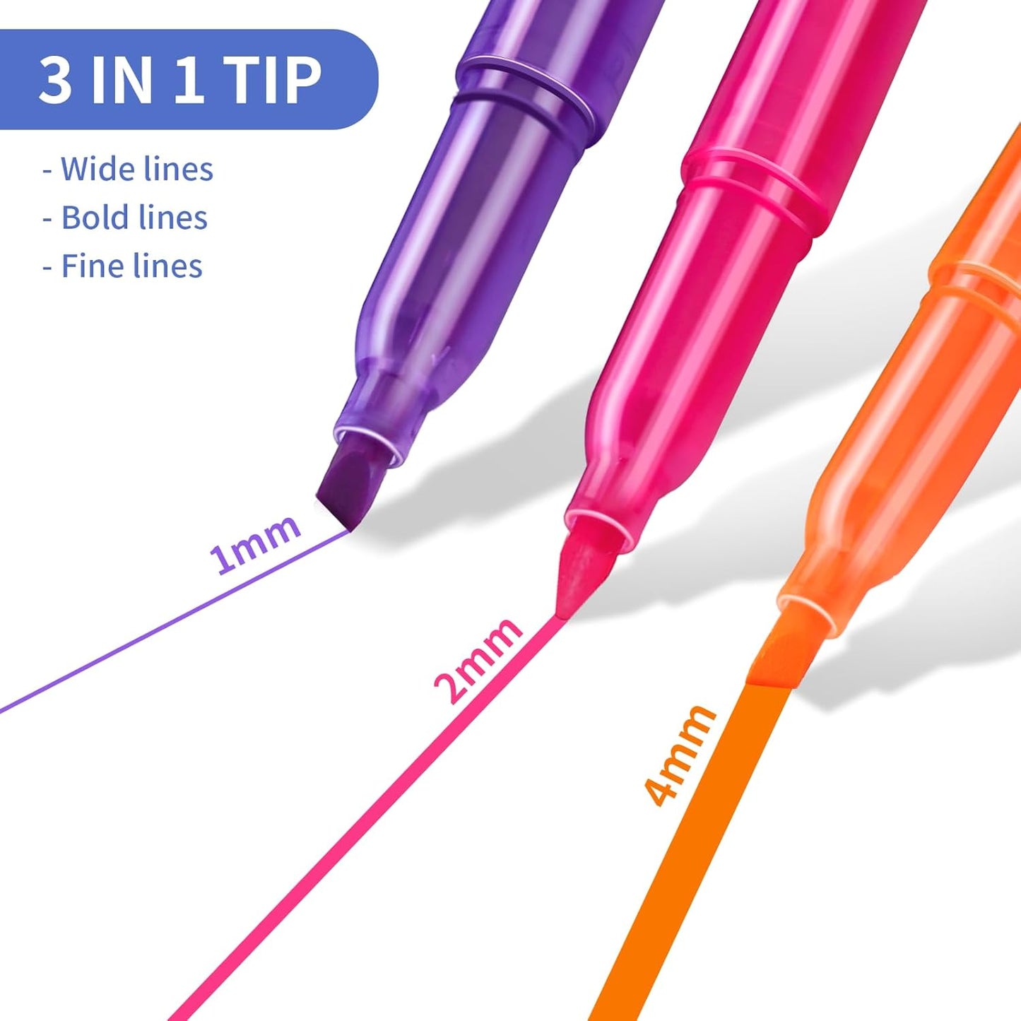 Highlighters Assorted Colors, 120 Pack Highlighters Bulk : No Bleed & Dry-Quickly, Highlighter Set : Chisel Tip & 6 Bright Colors, Highlighter Markers for school | college | office supplies