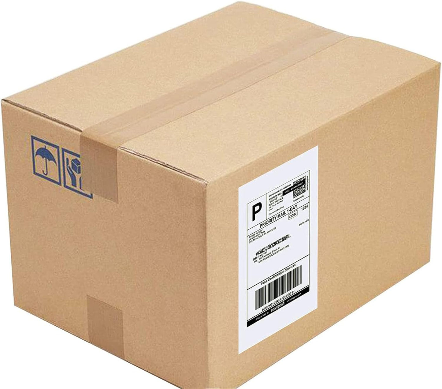 Round Corner Half Sheet Shipping Labels for Laser and Inkjet Printers,8.5" x 5.5" Address Labels Self Adhesive Mailing Labels(2000 Sheets, 4000 Labels)