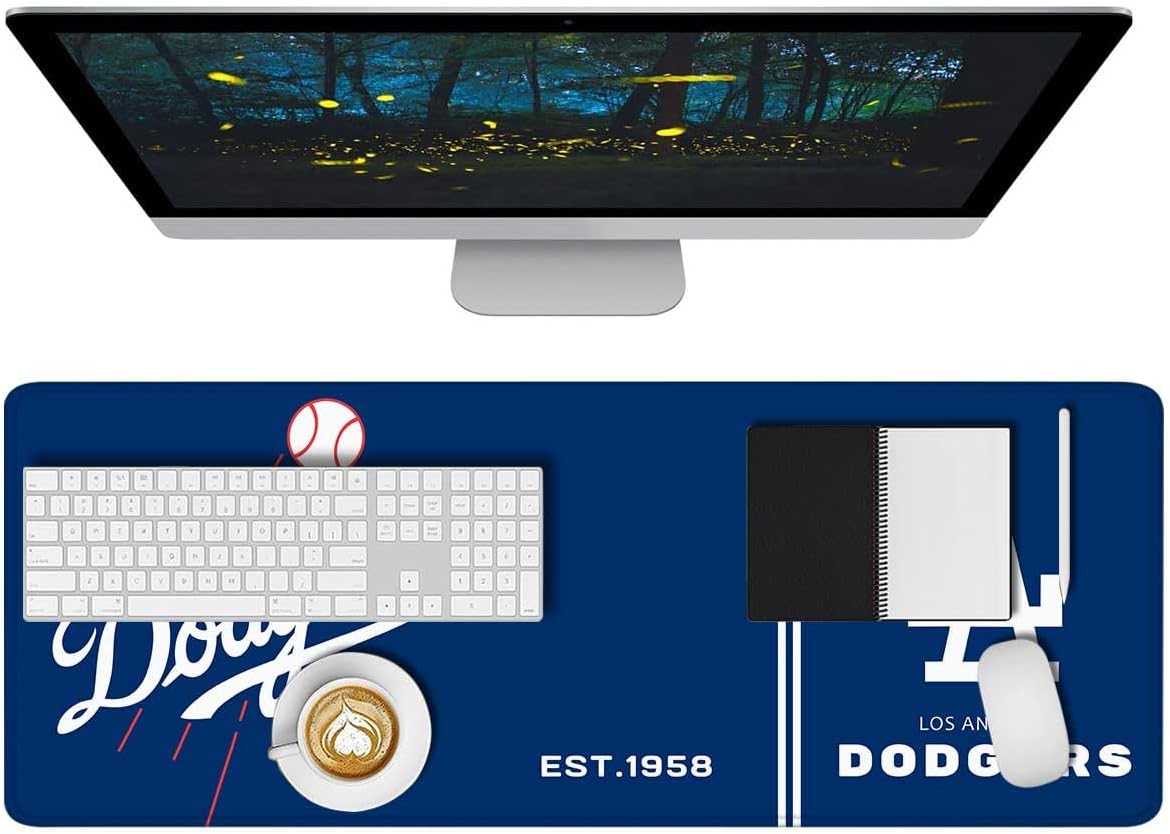 Generic Baseball Mouse Pad Extended Large Gaming Desk Pad 31.5 x 11.8 Inch, XL Mousepad Topographic Mouse Pad with Anti-Slip Rubber Base for Los Angeles Home Office