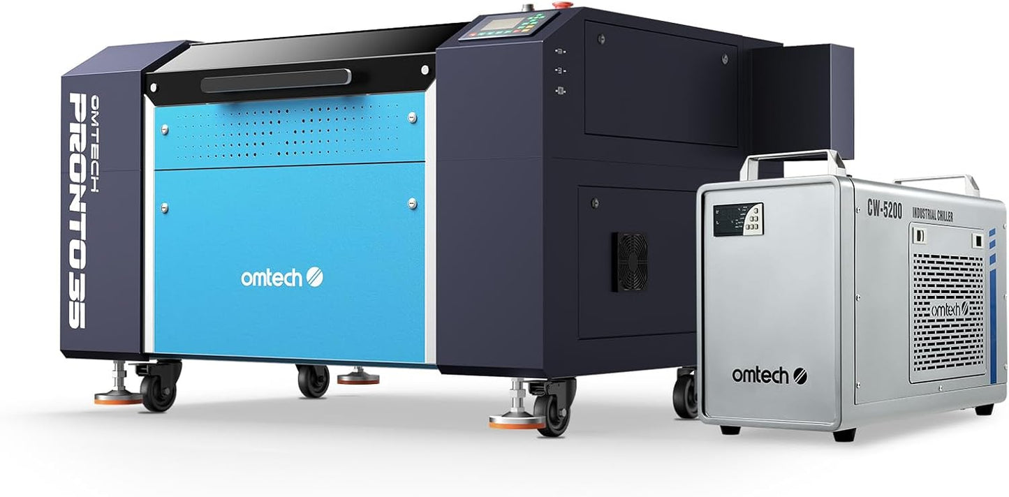 OMTech 90W CO2 Laser Engraver, 28"x20" Laser Engraving Machine with Autofocus 2 Way Pass-Throughs Built-in Air Assist, Commercial Laser Cutting Etching Machine for Wood Glass Acrylic Leather More