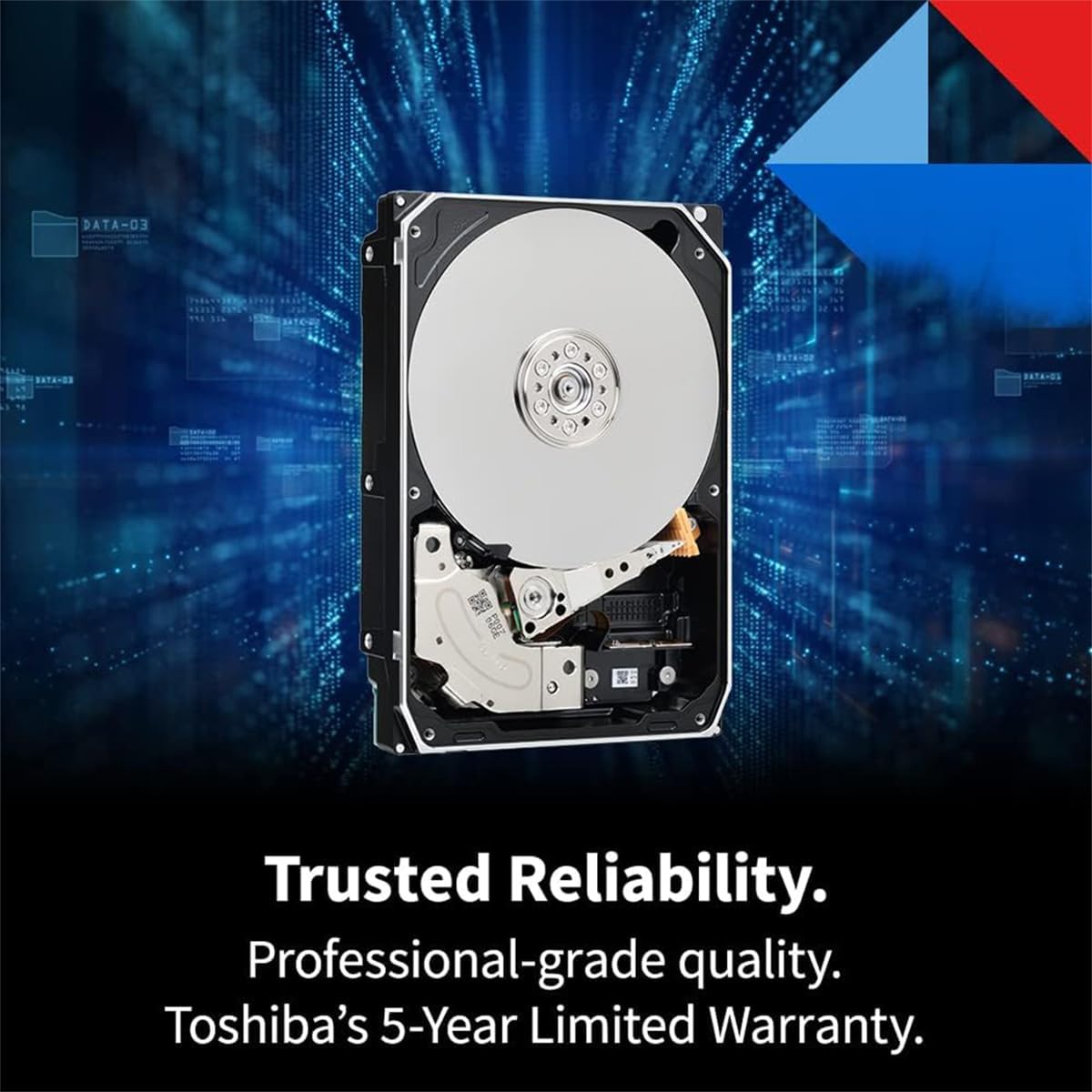 Toshiba X300 PRO 16TB High Workload Performance for Creative Professionals 3.5-Inch Internal Hard Drive – Up to 300 TB/Year Workload Rate CMR SATA 6 GB/s 7200 RPM 512 MB Cache - HDWR51GXZSTB