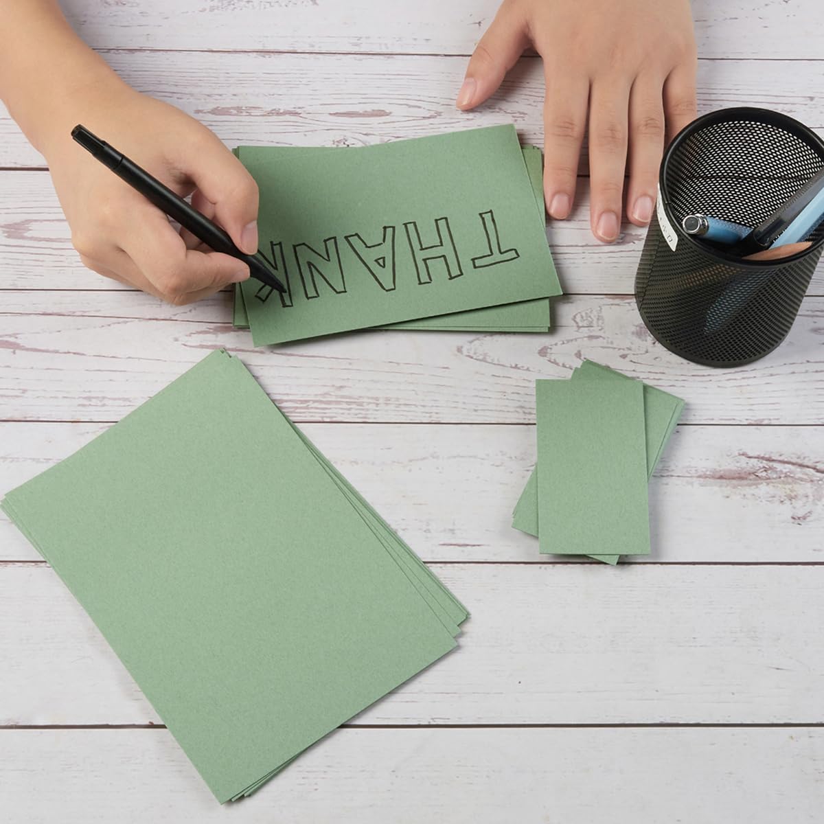 50 Sheets Blank Cardstock Paper 250 GSM Thick Heavy Cards Stock for DIY Art Projects, Card Making, Postcards, Greeting Cards, Birthday Party, Wedding Invitation (Sage-Green, 4x6 inches)