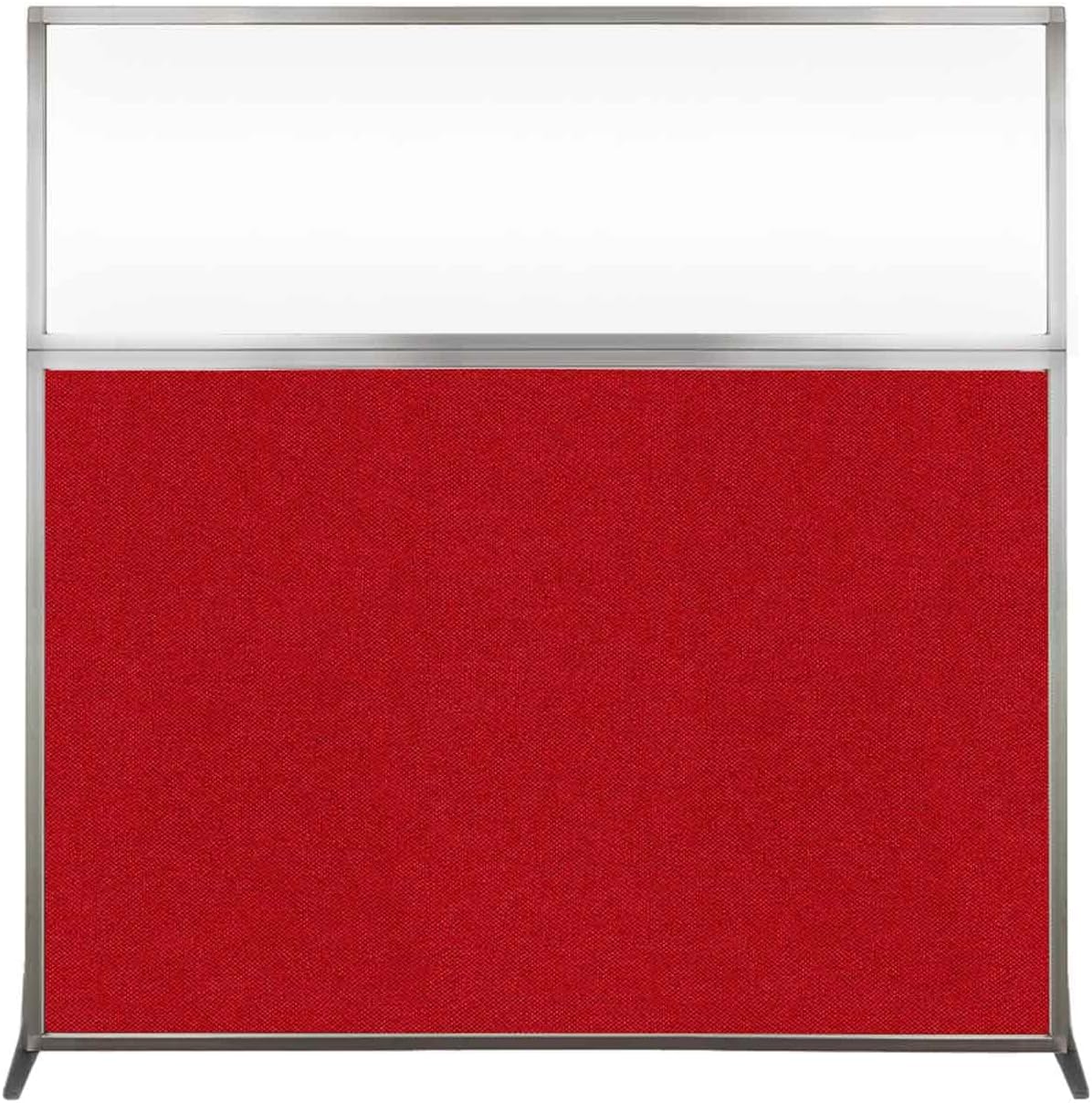 Versare Hush Screen Portable Room Divider | Workstation Wall Divider | Freestanding Privacy Hush Panels | Clear Windows | Fabric Office Divider Screen | Great for Room Separation