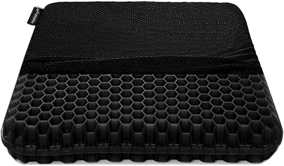 Gel Seat Cushion for Long Sitting (Super Large & Thick), Soft & Breathable, Gel Chair Cushion for Wheelchair, for Hip Pain, Gel Seat Cushion for Office Chair