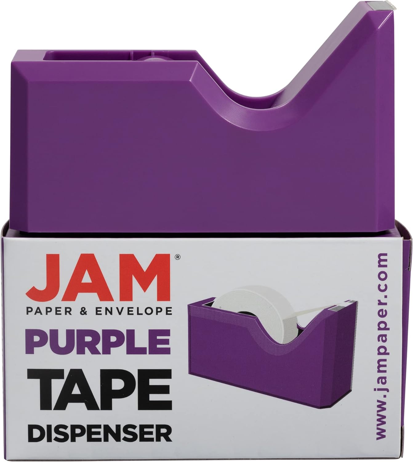 JAM PAPER Colorful Desk Tape Dispensers - Purple - Sold Individually