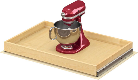 ALINE FURNITURE Birch Pull Out Drawers for Cabinets, 32" W x 21" D Slide Out Shelves for Kitchen Cabinets, Fits 33" Opening, Soft-Close 75-lb Slides, with Pre-Drilled Wood Template, Cabinet Organizer