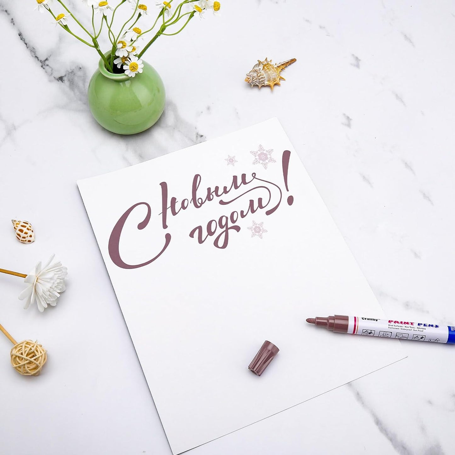 Brown Paint Markers, 8 Pack Oil-Based Waterproof Quick Dry Permanent Paint Pen Set for Rocks Painting, Wood, Fabric, Plastic, Canvas, Glass, Mugs, Metal, Tire, Stone, DIY Craft