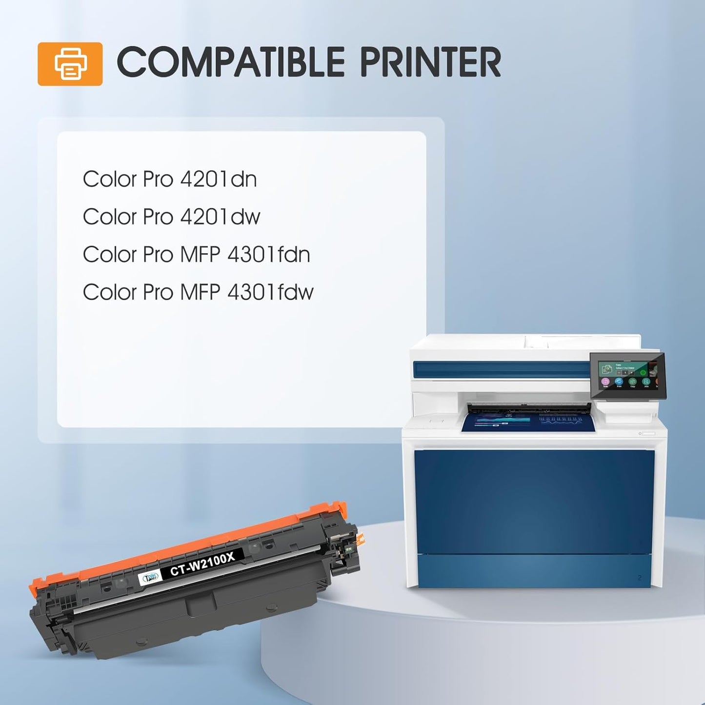 210X Toner Cartridges 4 Pack MFP 4301fdw 4201dn 210A High Yield Compatible for HP 210X 210 Toner Cartridges Replacement for HP Color Laserjet Pro MFP 4301fdn Pro 4201dw 4201dn Printer Ink (with Chip)